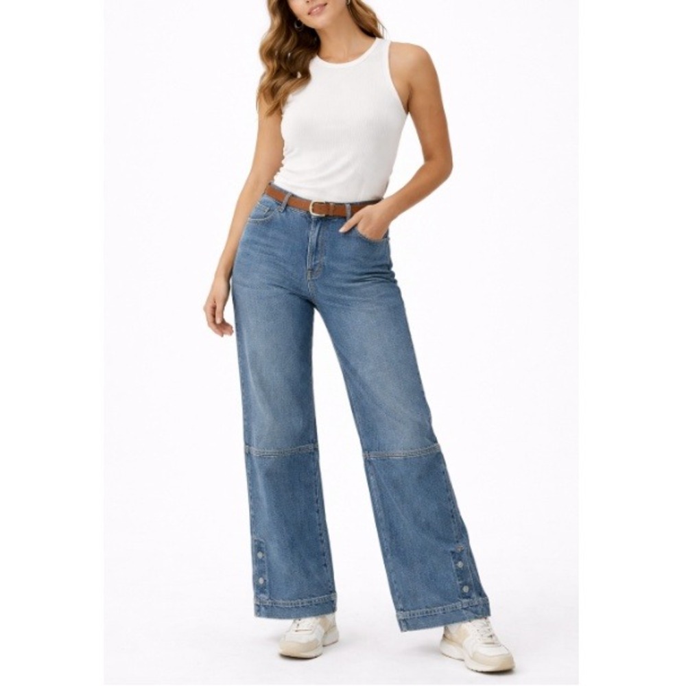 We The Free Women's Salt Of The Earth Benji Relaxed Wide Leg‎ Jeans Size 25 NWT